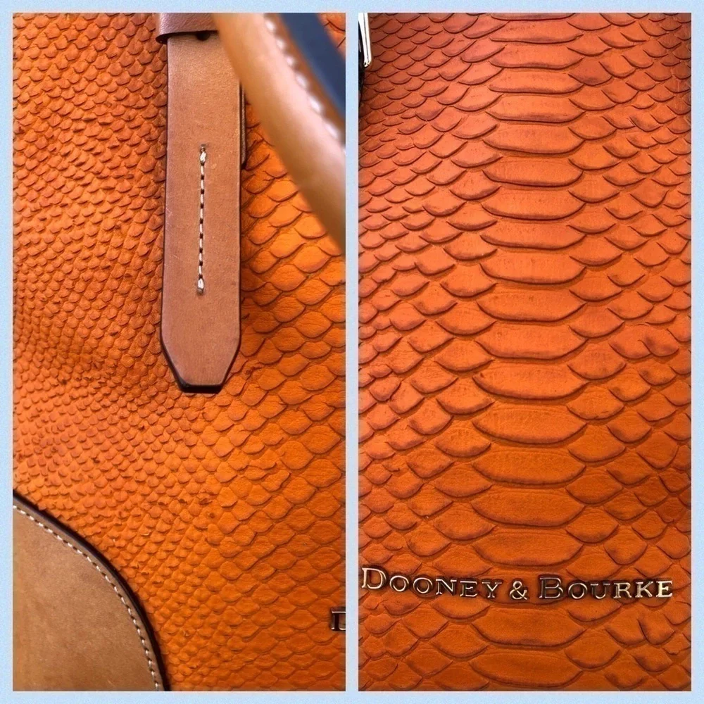 Dooney & Bourke Python Peach Apricot Dome Bag